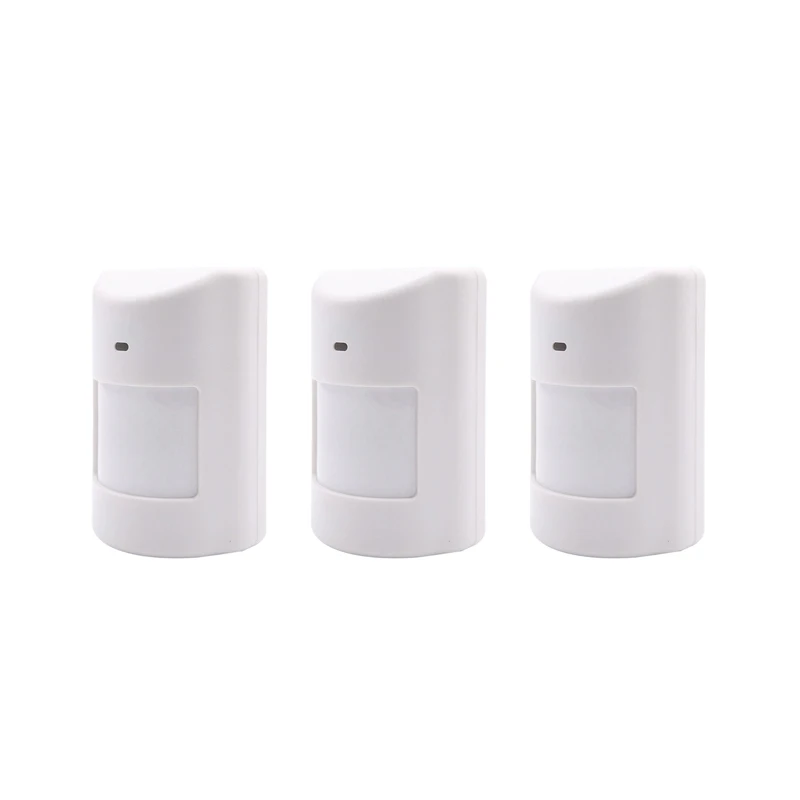1/3pc 433MHz Indoor Wireless PIR Motion Sensor Detector Battery Powered Wide Angle Detection Range for Burglar Home Alarm System