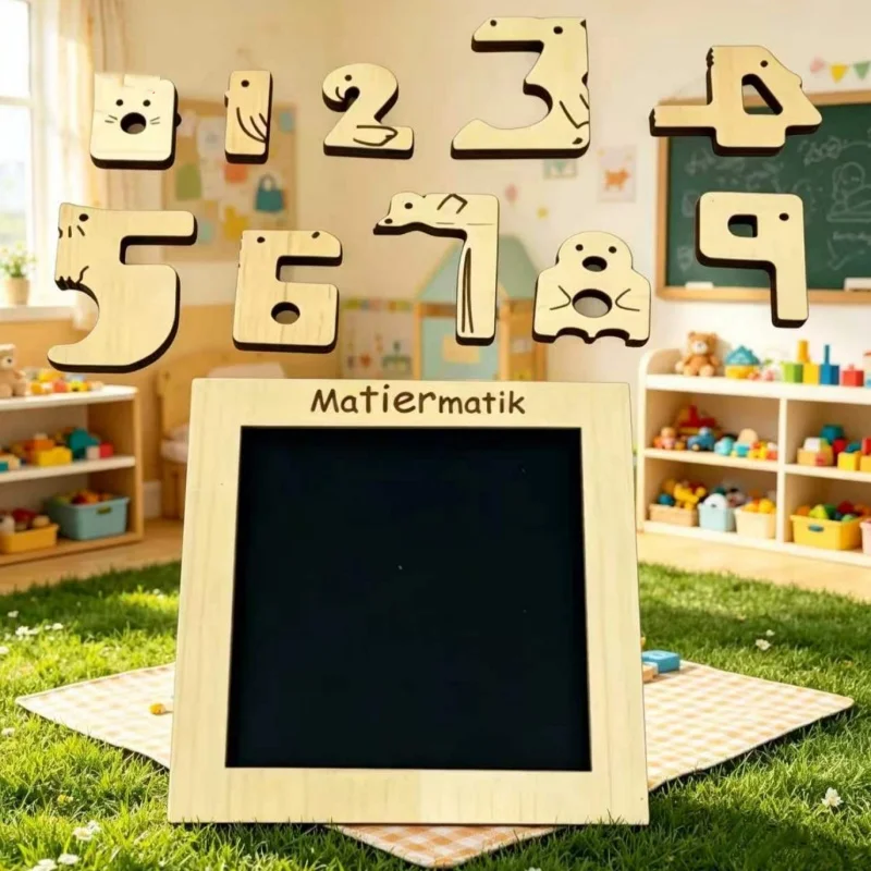 

Wooden Geometric Puzzles Animal Number Puzzle Challenge Impossible IQ Mind Brain Teaser Jigsaw Puzzle for Kids