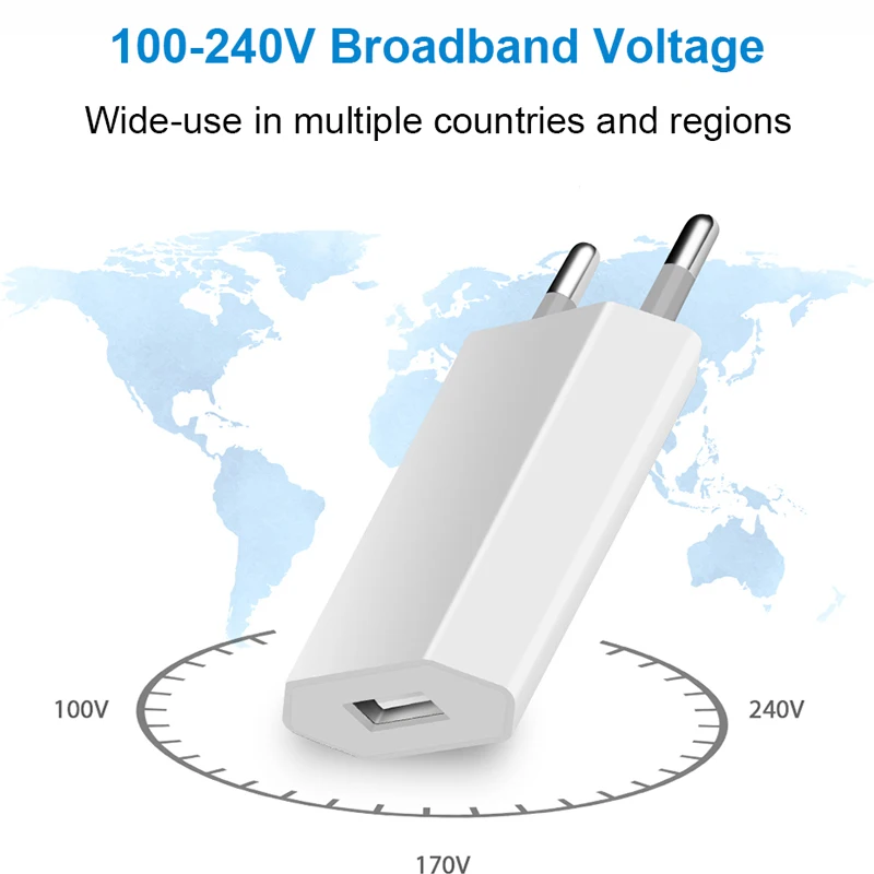 USB Charger Travel Wall Adapter For Apple iPhone 12 11 Pro XS Max XR X SE 2020 8 7 6 6S Plus 5 5s se 4 EU Plug 5V 1A Charger