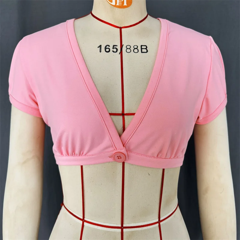 2026 Summer Casual V-Neck For Women Tops Vest Sexy Short Sleeve Holiday Beach Cropped Y2k Top Female Patchwork Tank Top