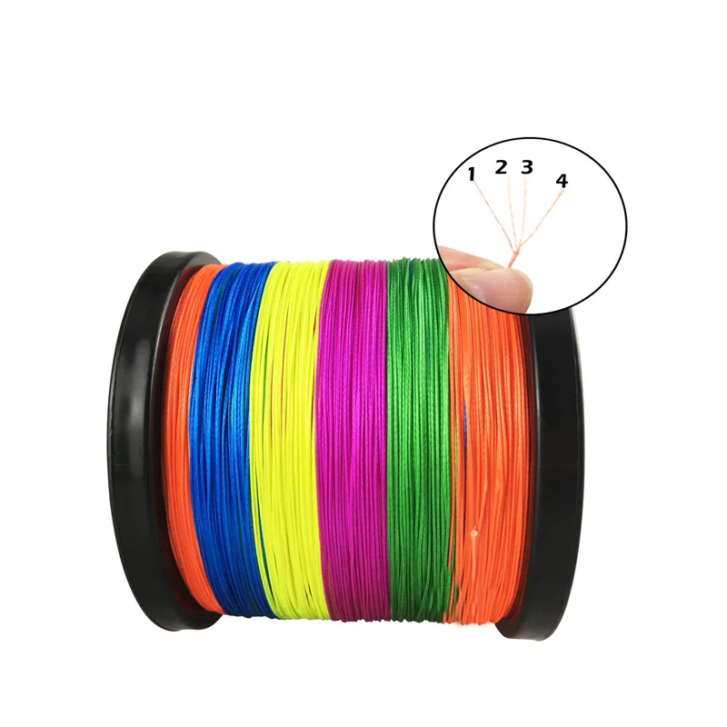 1 rotolo di lenza da pesca in PE a 4 fili, lenza da pesca resistente all'usura da 300 m, attrezzatura da pesca 15LB-80LB