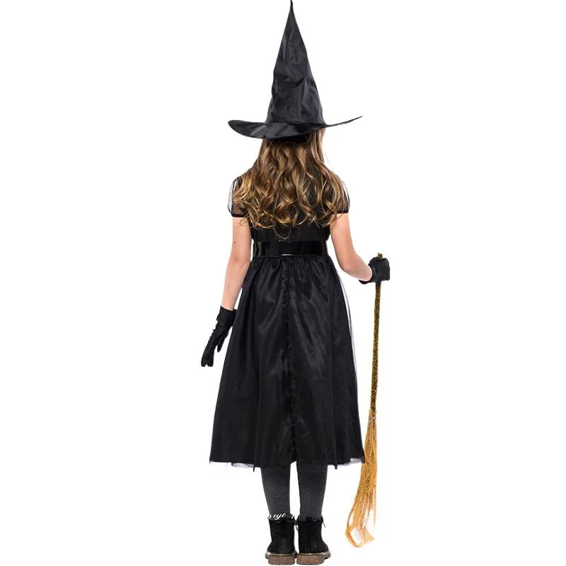 Bla Heksenkostuum voor kinderen Halloween Prestatiekleding Fairy T Kleine Heksenoutfit Rollenspelkostuum Kinderfee