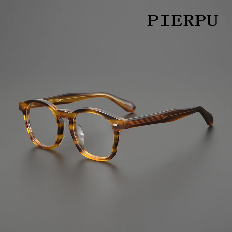 

2024 Vintage Thick Acetate Frame Square retro eyewear Men Designer brand Myopia reading Women Prescription eyeglasses Glasses