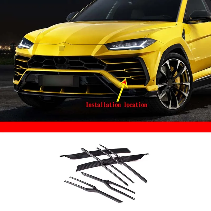 

For 2018-21 Lamborghini URUS real carbon fiber car styling car front grille bumper trim strip stickers car exterior accessories