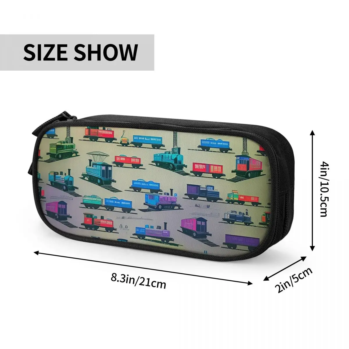 Cartoon Train Models Display Design Pencil Cases for Students Gifts Pen Box Pencil Bag Big Capacity Pencil Pouch