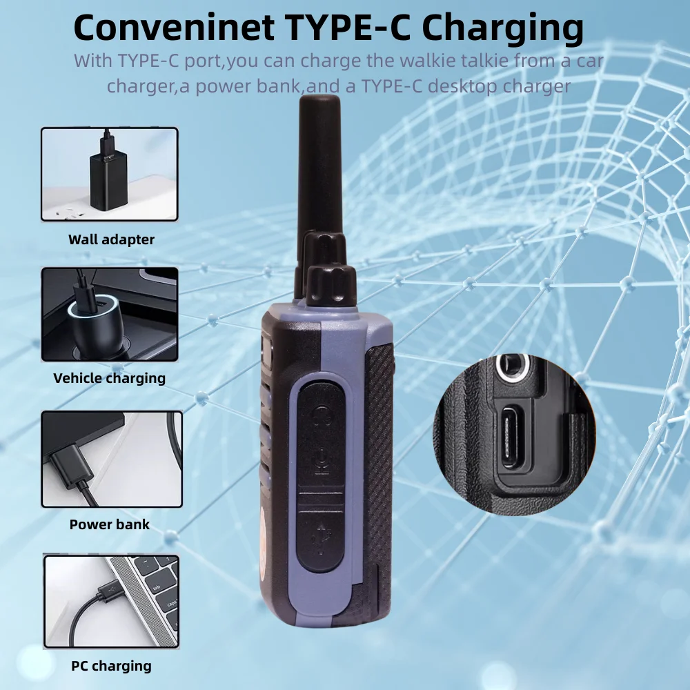 5W Walkie-Talkies 2 ชิ้นการสื่อสารทางไกล UHF วิทยุแบบพกพา Walkie Talkie สําหรับล่าสัตว์