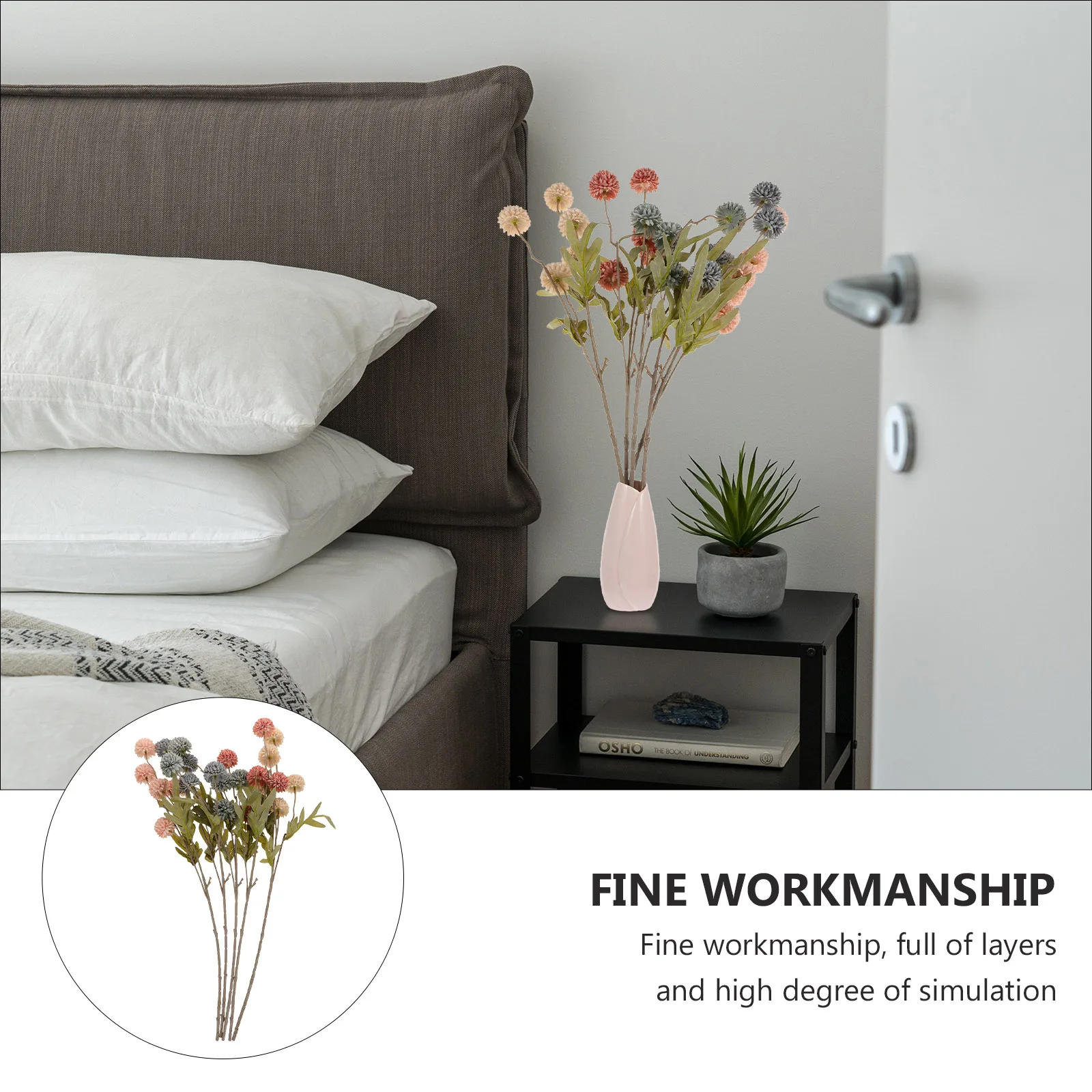 

5 Pcs Wedding Simulated Flower Dandelion Chrysanthemum Faux Flowers Artificial Silk Cloth Simulation Chrysanthemums
