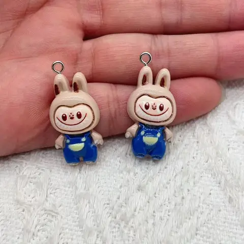 10 st nya kawaii kaninhartshängen trendiga och charmiga gör-det-själv-halsband armband örhängen nyckelringstillbehör 10 best sales berlock gör-det-själv - №6