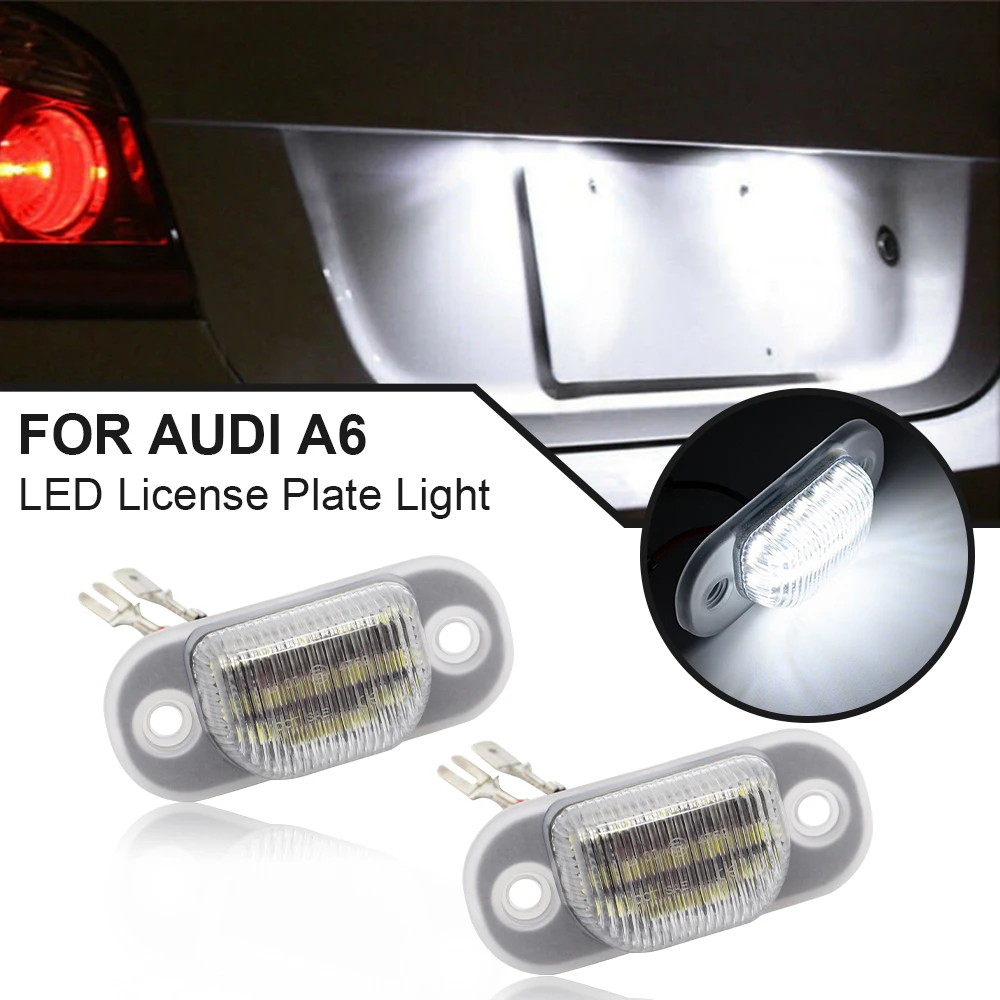 LED Number Plate Light For Audi A1 A3 S3 A4 S4 A5 A6 S6 C4 C5 C7 For Audi Q3 Q5 TT 80 B4 100 License Plate Light OEM#:4A0943021