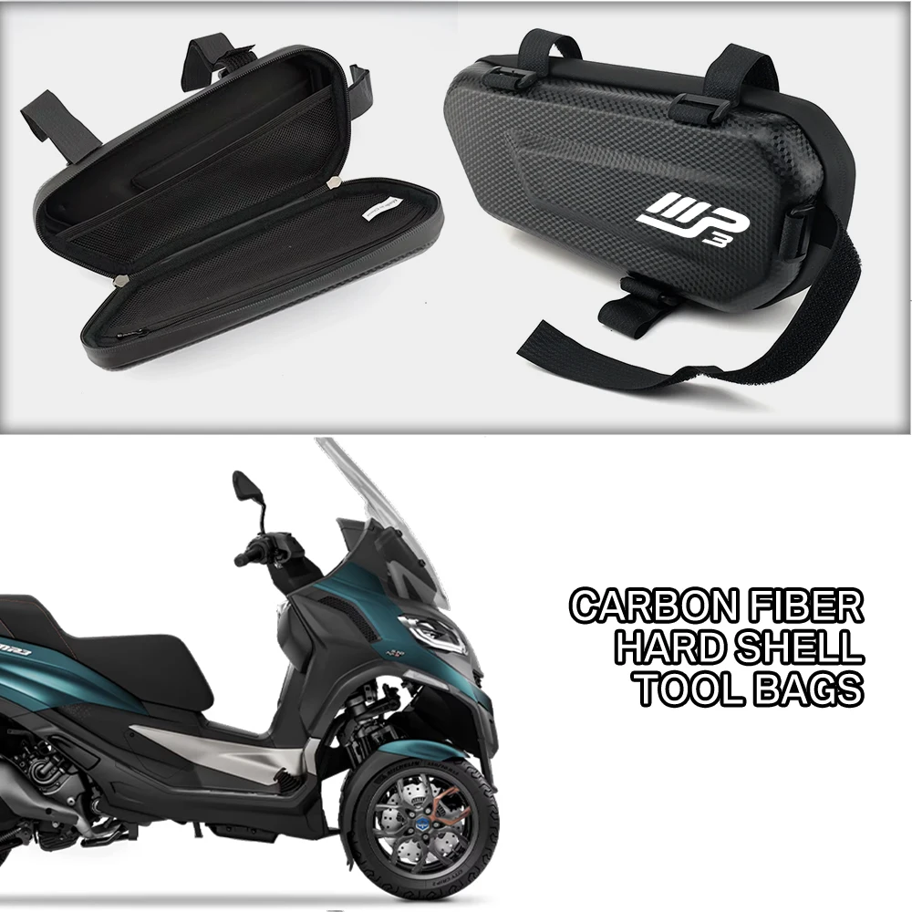 EVA Hard Shell Thickened Fabric Motorcycle Storage Bag Side Bag For Piag gio MP3 Scooter MP3300 MP3500 HPE Sport Custom new