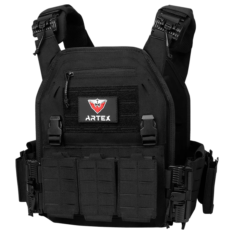 Nouveau gilet de combat 6094, gilet léger et détachable rapide découpé au laser, équipement noir pour transporter un équipement de combat airsoft