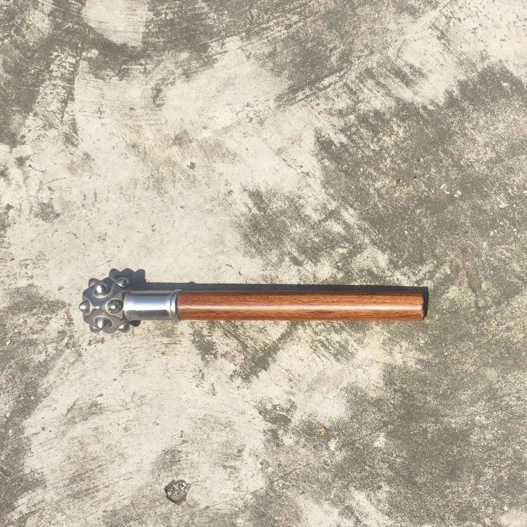 Outdoor Portable EDC Handmade Bone Hammer Desert Iron Wood Handle Car Emergency Window Breaking Short Stick Tool
