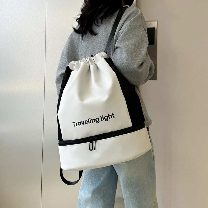 

Simple Style Travel Backpack Totes Wet and Dry Separation with Shoe Compartment Outdoor Fitness Sports Yoga Swimming Bag