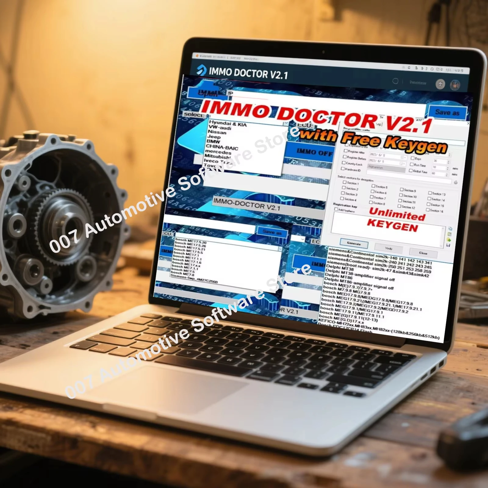 

2025 IMMO Doctor V2.1 Multi-Brand Automotive ECU Chip Tuning Software Unlimited Keygen for SIM2K MT38 ME 17,9,2 her