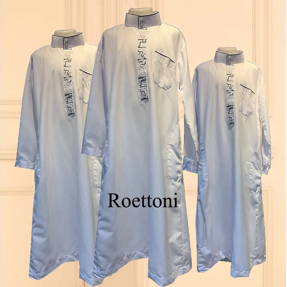 1Piece Muslim Children's Jubba Thobe Qatar Pakistan Kids Kaftan Abaya Small-Big Boy Prayer Dress Arab Saudi Long Shirt Ramadan 1