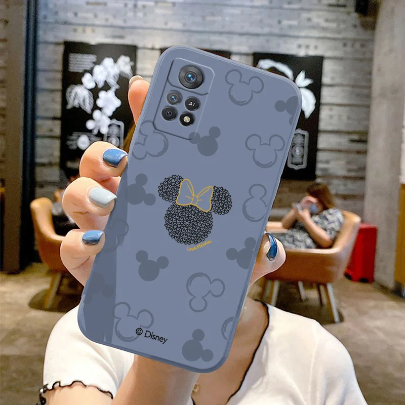 Mickey Mouse Anime Disney custodia per telefono per Xiaomi Redmi Note 12 11T 11S 11E 10S 10T 10 9T Pro Plus Liquid Rope Funda Cover