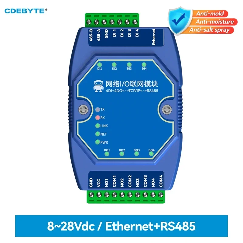 

ME31-AXAX4040 ModBus Gateway 4DI+4DO CDEBYTE IoT Ethernet I/O Networking Modem TCP Server RJ45 RS485 Acquisition Control Module