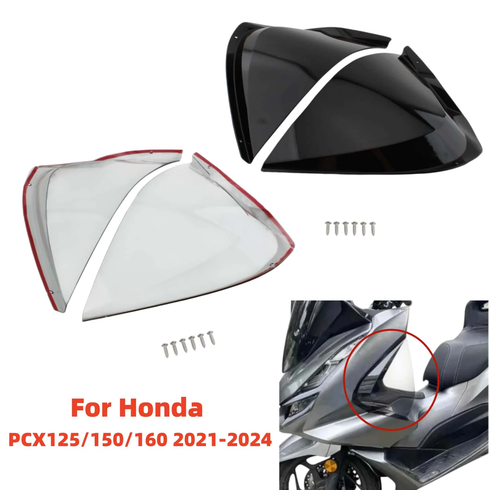 

For Honda PCX125/150/160 2021-2024 Motorcycle Accessories Front Left Right Side Leg Guard Legshield Deflector Wind Cover