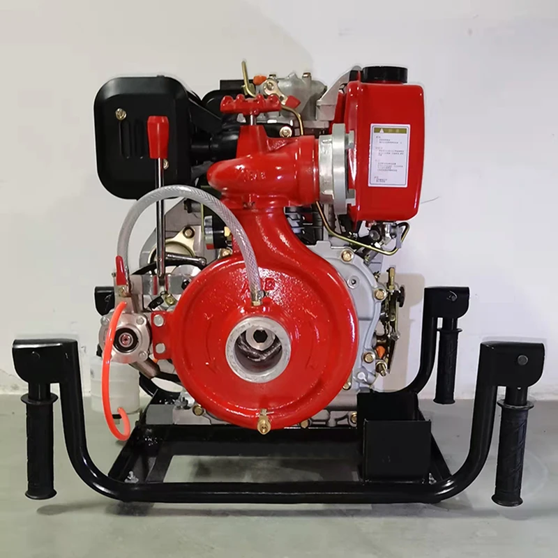 Mobile hand lift firefighting mobile pump, emergency rescue water pump, high-pressure lift gasoline, complete set of BJ-9C