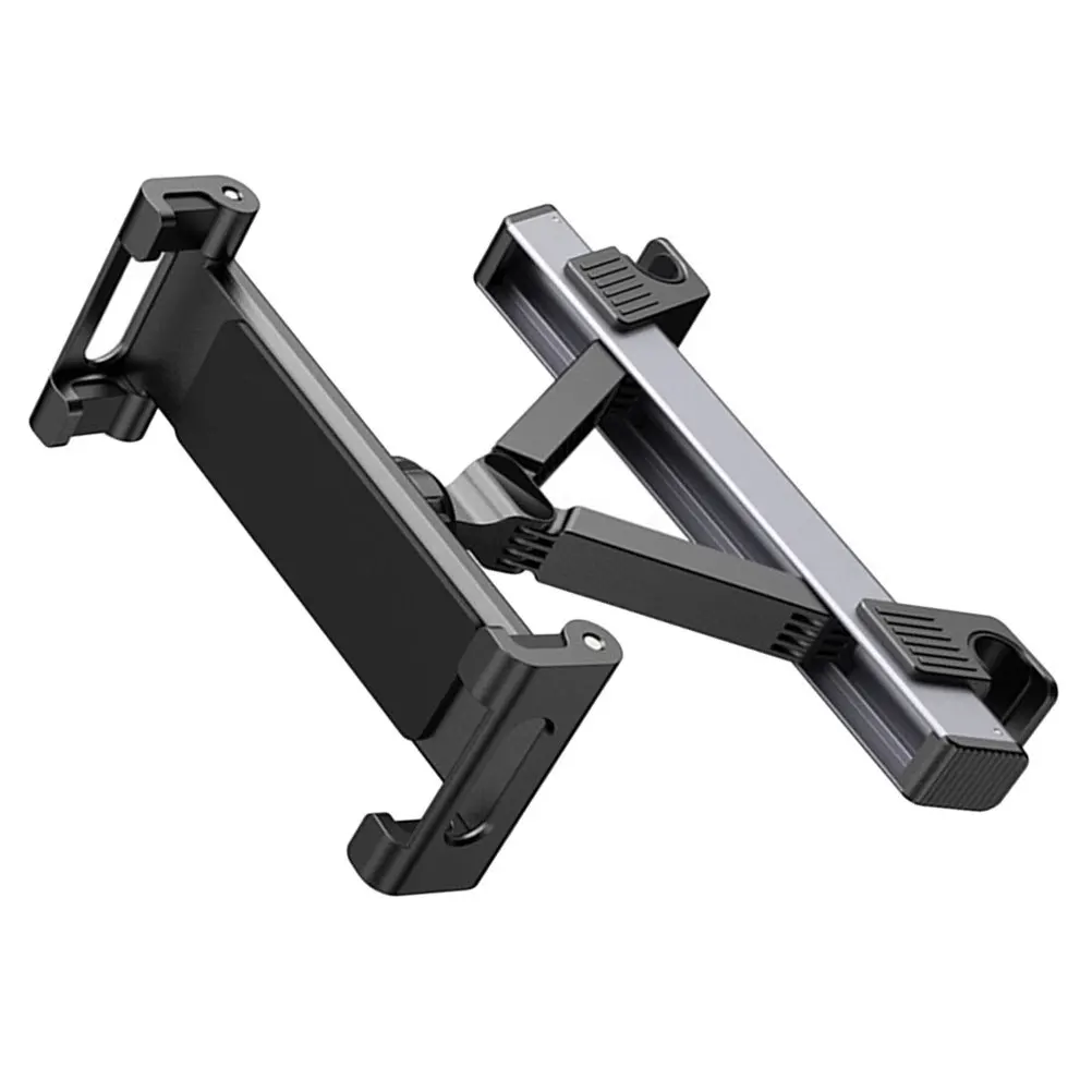 

Car Headrest Phone Holder Adjustable Backseat Tablet Mount Durable ABS Silicone Non-Slip Multi-Functional Hook for Bags