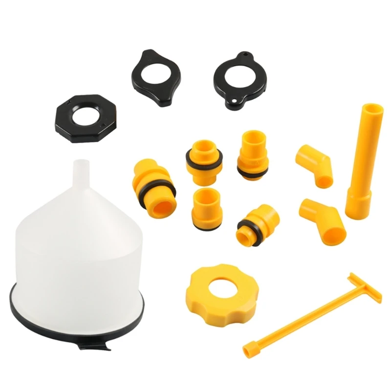 15-Piece Spill-Free Coolant Refill Funnel Set Eliminates Trapped Air Pockets