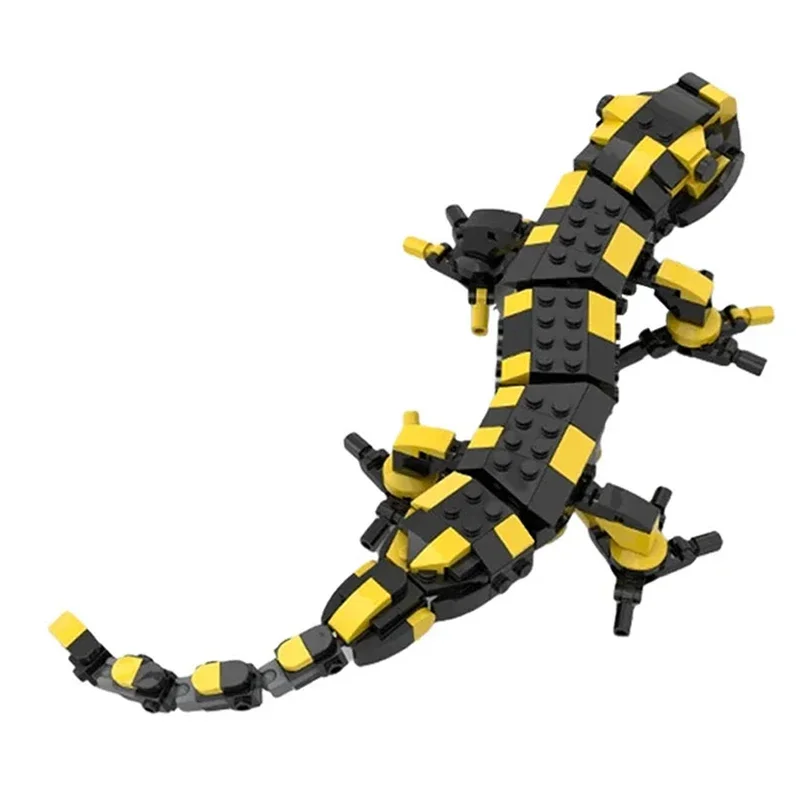 MOC Animal Fire Salamander Model Building Blocks Ideas Sets Aldult Constructor Monster Bricks Toys Xmas Gifts