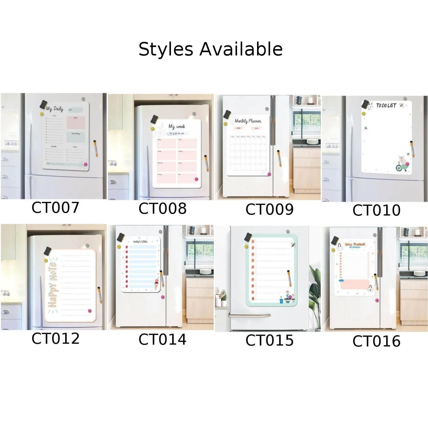 1pcs Magnetic Whiteboard Fridge Magnets Schedule Fridge Planner Writing Record Message Board Remind Memo Kitchen Notice Board