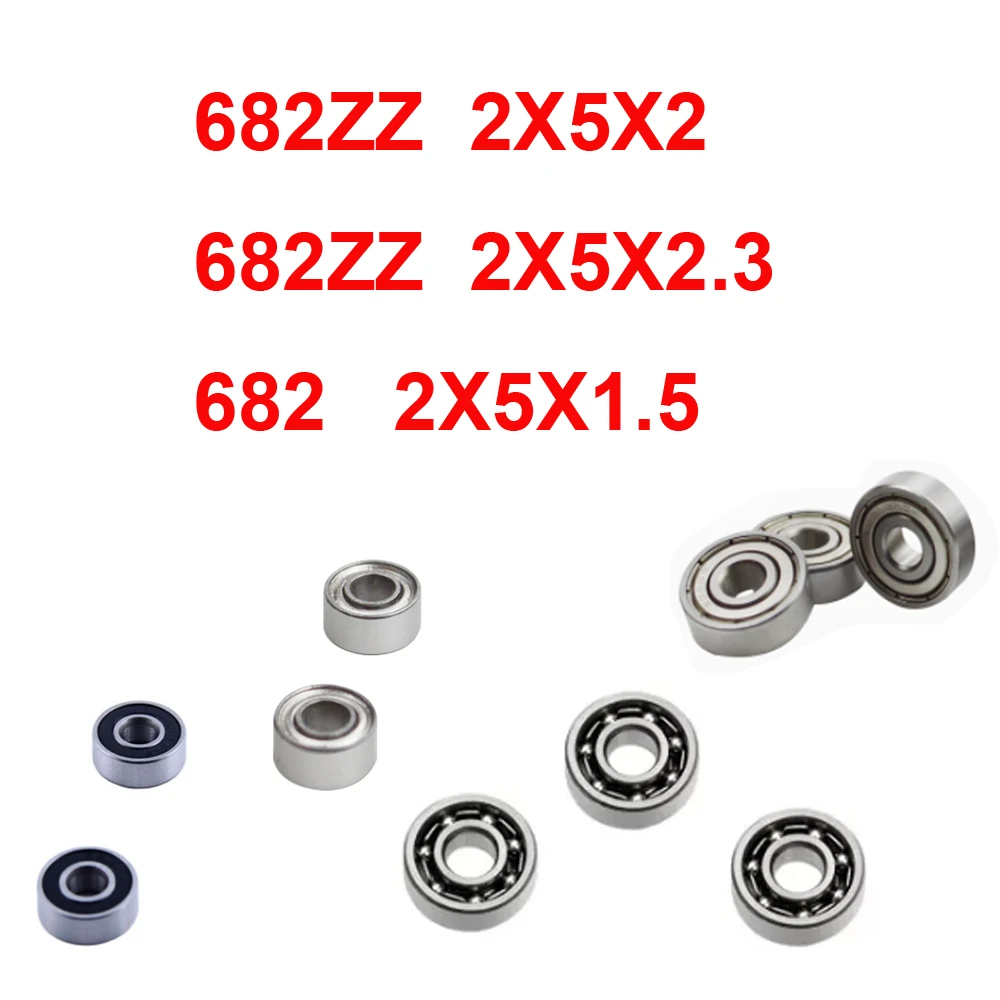 2MM 682ZZ 2x5x2 2x5x2.3 2x5x1.5MM Miniature Ball Bearing Four Wheel Drive DIY Model Air Craft Watch Decoration Toy