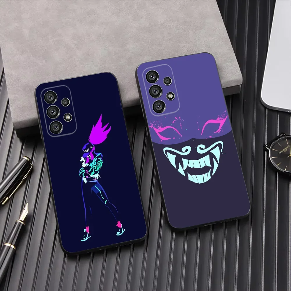Чехол для телефона lol KDA Akali для Samsung Galaxy A13, A21s, A22, A31, A32, A52, A53, A71, A80, A91 Soft Black Shell