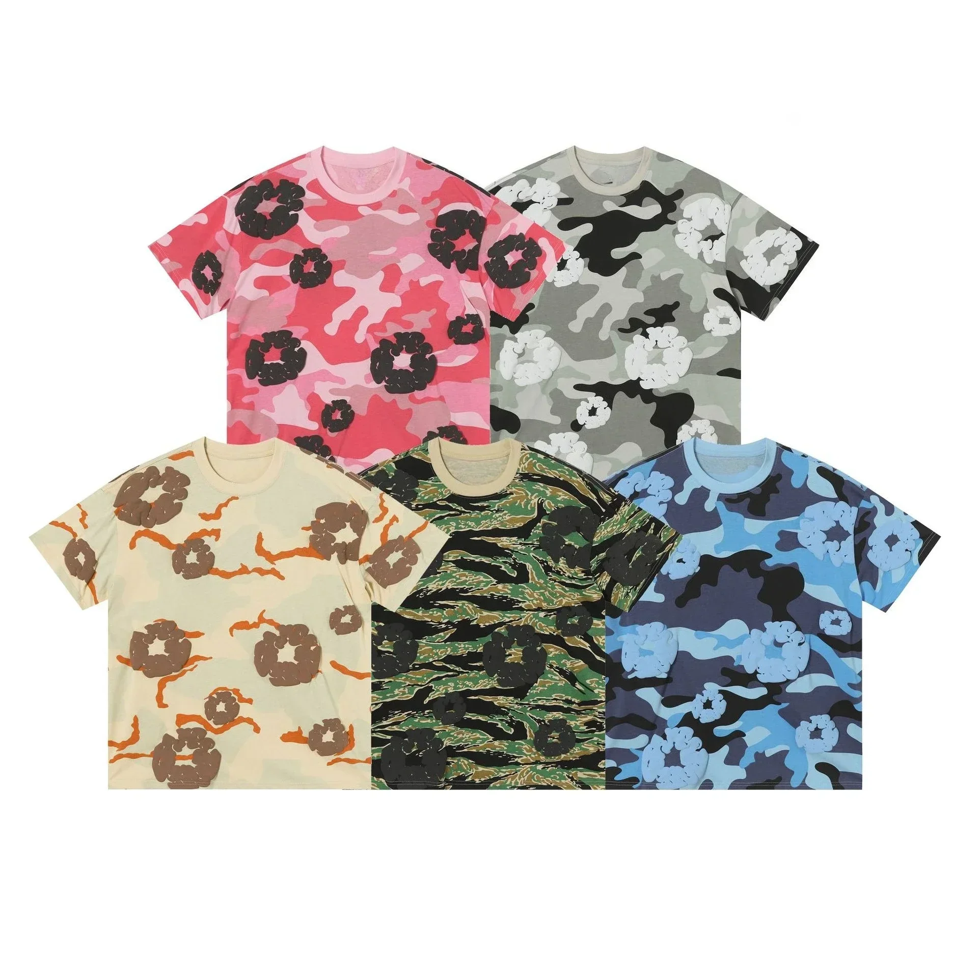 

European and American summer street casual 3D printing parent-child matching children's short-sleeved adult men's T-shirt