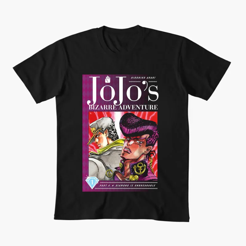 

0413 JoJo's Bizarre Adventure Anime Gift t shirt 100% cotton printed Graphic Clothes Y2K clothing Cartoon Tee All size Tops
