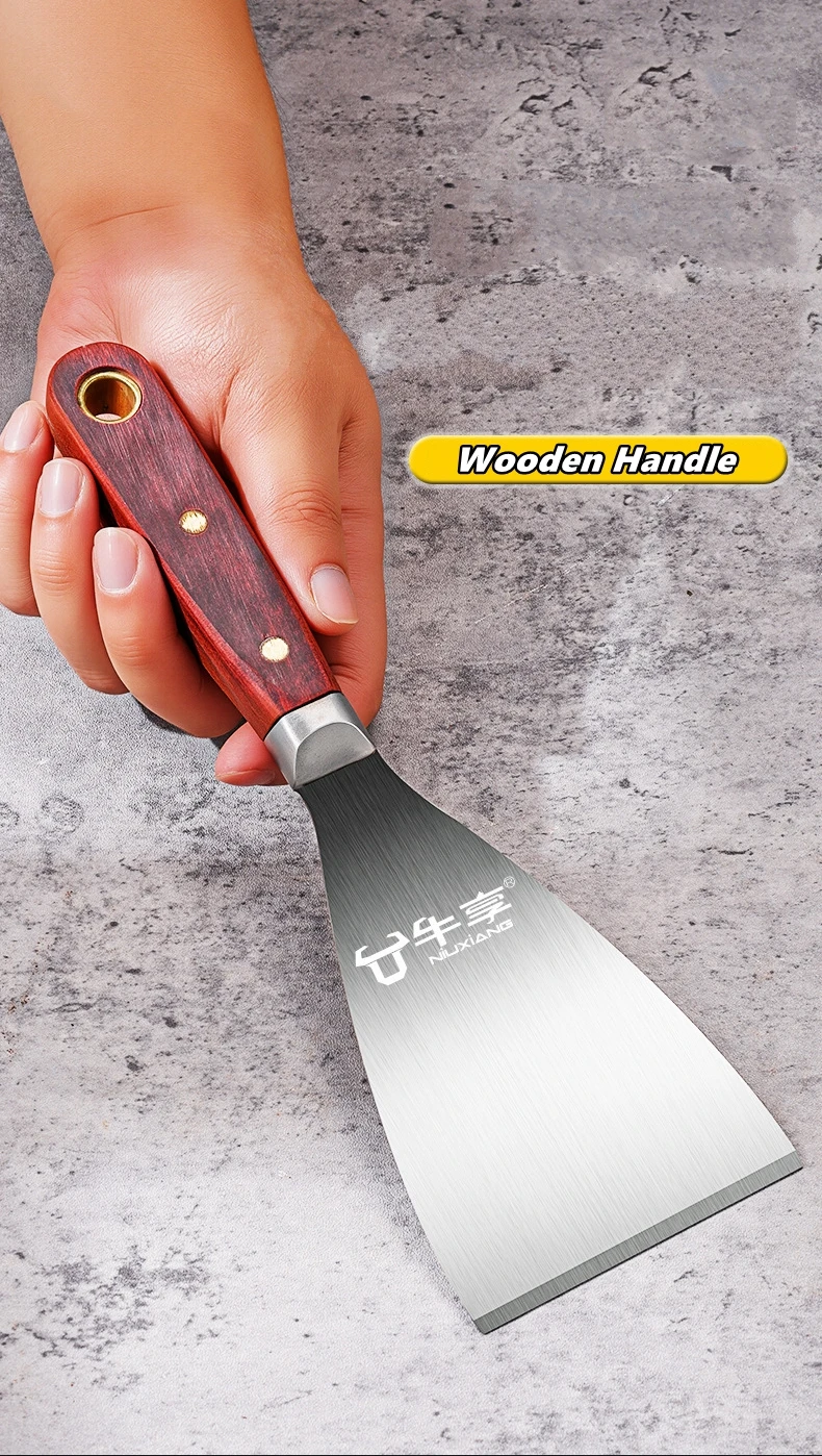 Putty Scraper Knife Drywall Tiling Plastering Trowel Stainless Steel Wall Clean Tool Scraper Spatula for Put Paste Application