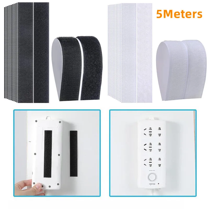 5Meter Glue Sticker Tape Scratch Tapes Self Adhesive Extra Strong Double Sided Adhesive Sticker Powerful Hook and Loop Fastener