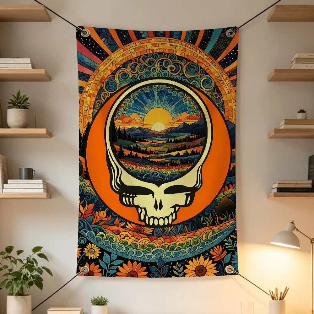 Band G-Grateful Dead Flags, Outdoor Decorations, Music Bars, Home Interiors, Patio and Garden Decorations