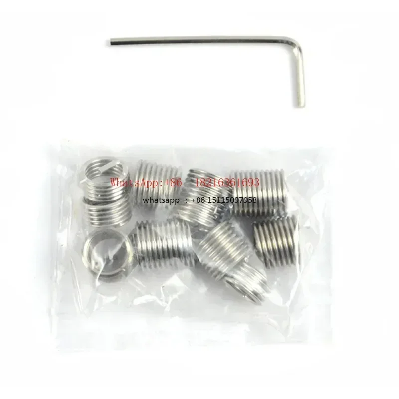 GOOD2026 15Pcs M10X1.5mm Thread Repair Tool Kit Stainless Steel Damaged Thread Insert Combination Kit