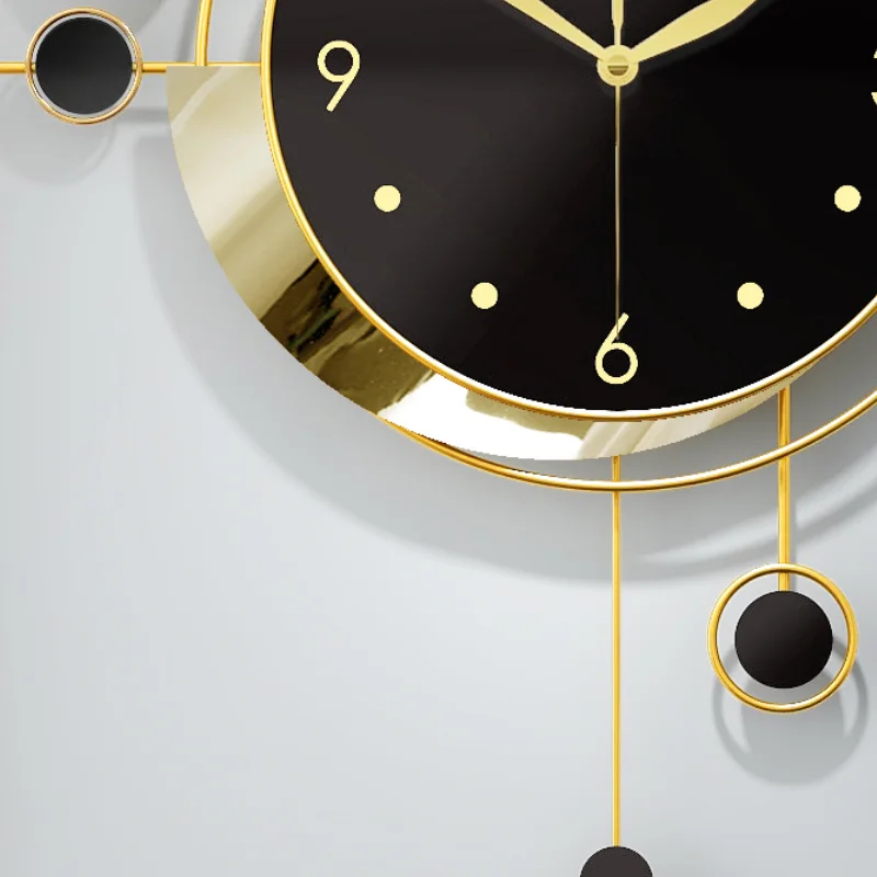 Modern Luxury Giant Wall Clock Modern Design Silent Gold Round Wall Clock Metal Wall Art Wall Clock for Living Room Home Decor