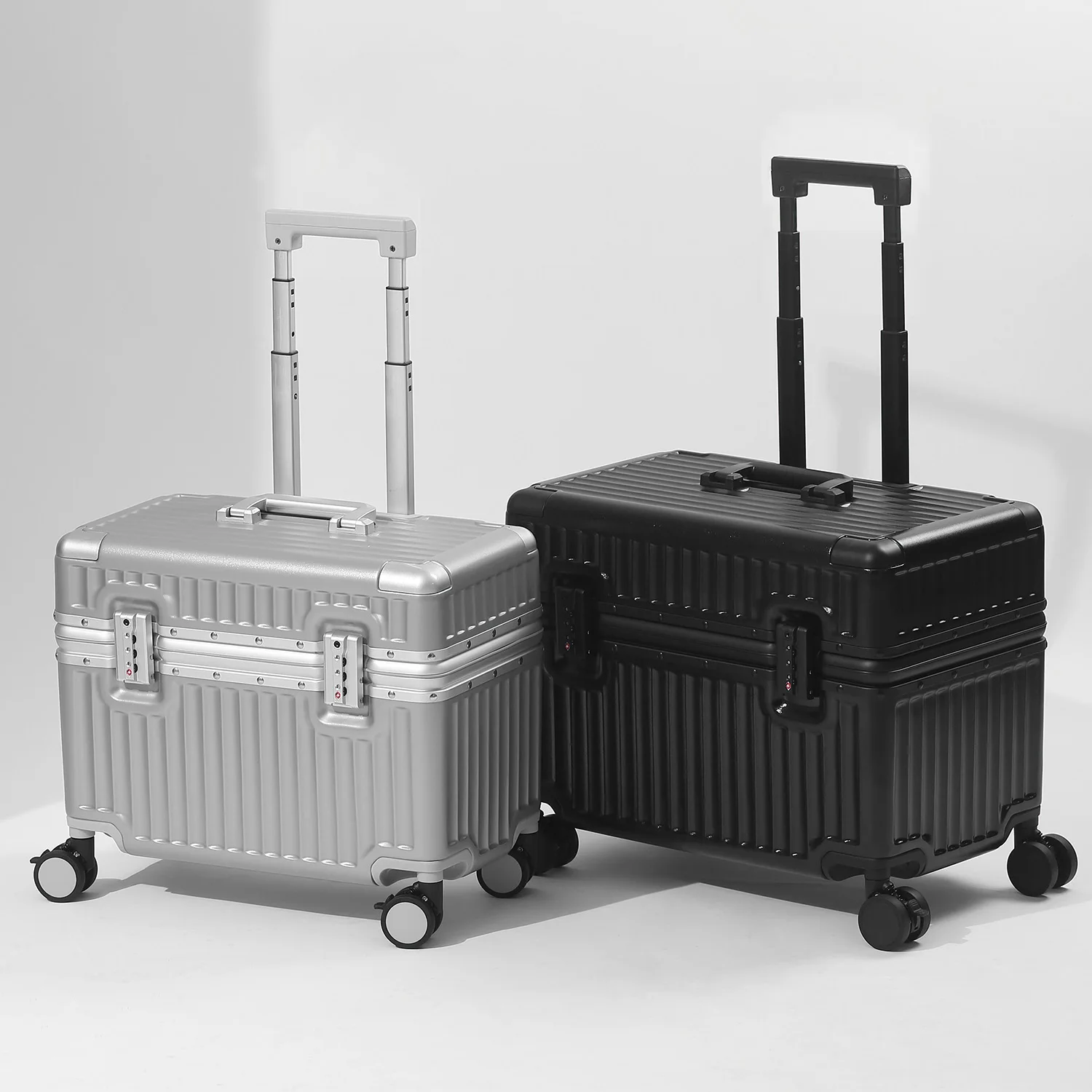 18/20 In PC Aluminum Frame Suitcase Luggage with TSA Lock Silent Spinner Wheels Hard Shell Travel Case for Photography Business