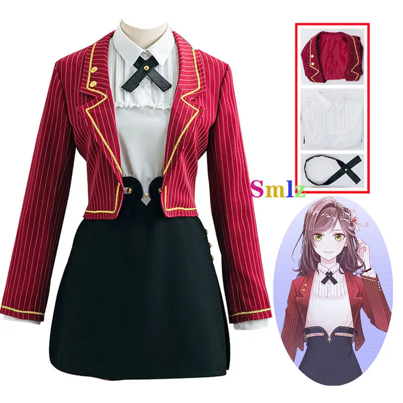 Heroína cosplay anime lágrimas de themis traje meninas escola uniforme vermelho halloween carnaval festa jk trajes