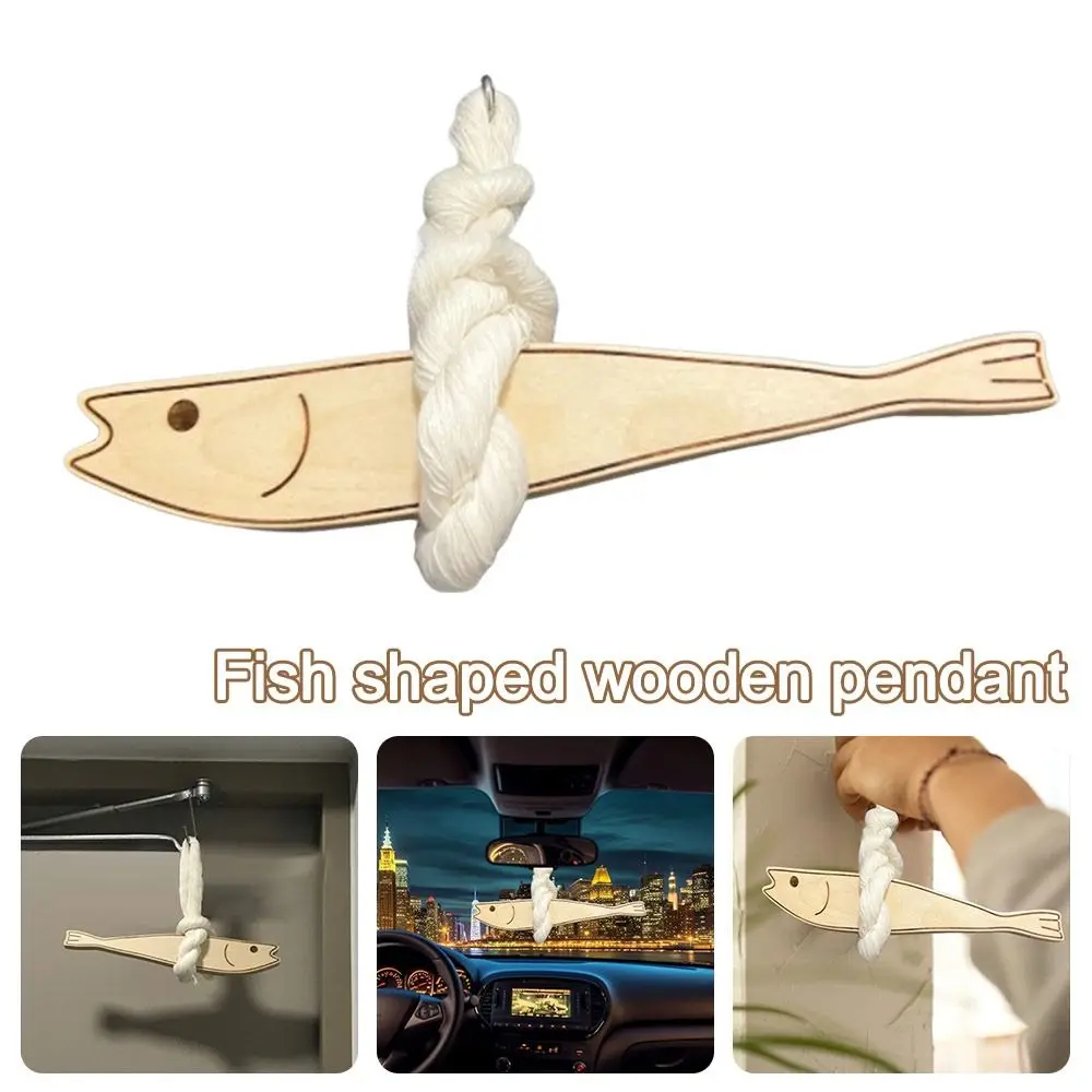 

Cute Ultra-thin Fish Car Ornament Lightweight Wall-mounting Wall Wooden Door Pendant Saves Space Wall Art Hangable Car Interior