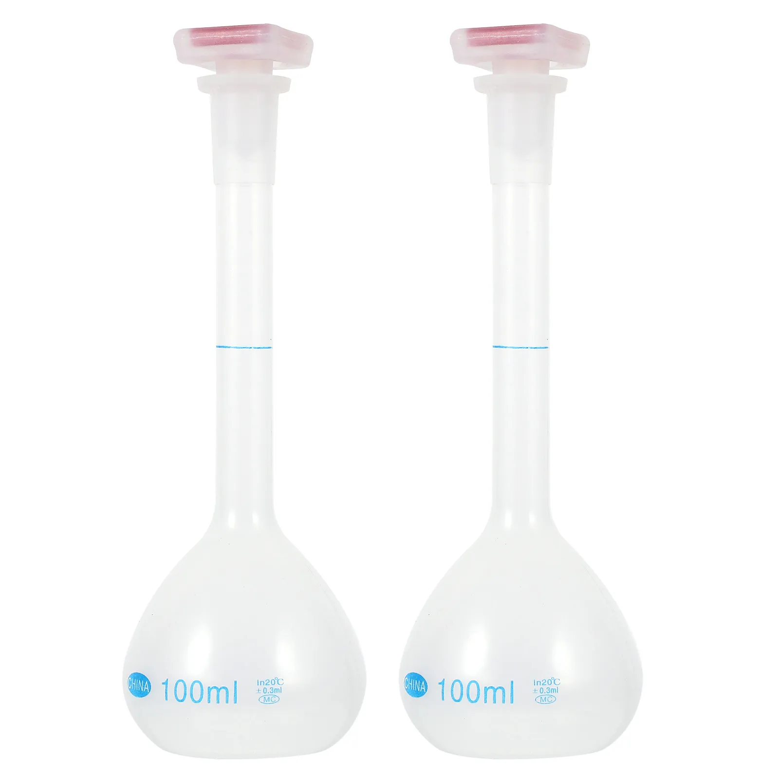 

Набор из 2 мерных колб: высококачественные пластиковые лабораторные принадлежности, дозаторы для химии, школы, лабораторий, больниц, многоразовые бутылки