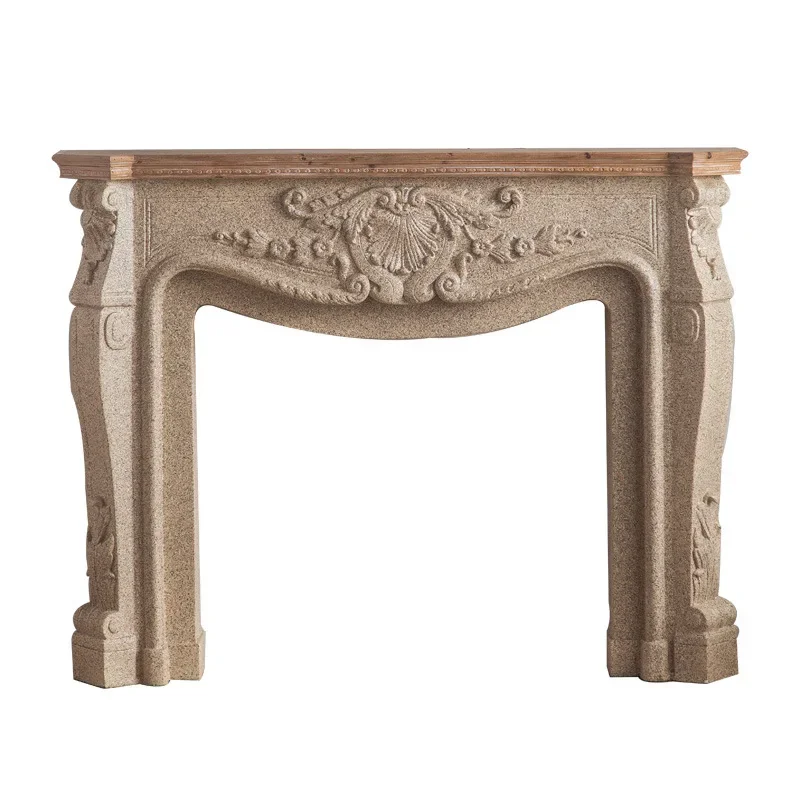 

American rural solid wood mantel, imitation marble entrance platform, wedding decoration Internet celebrity