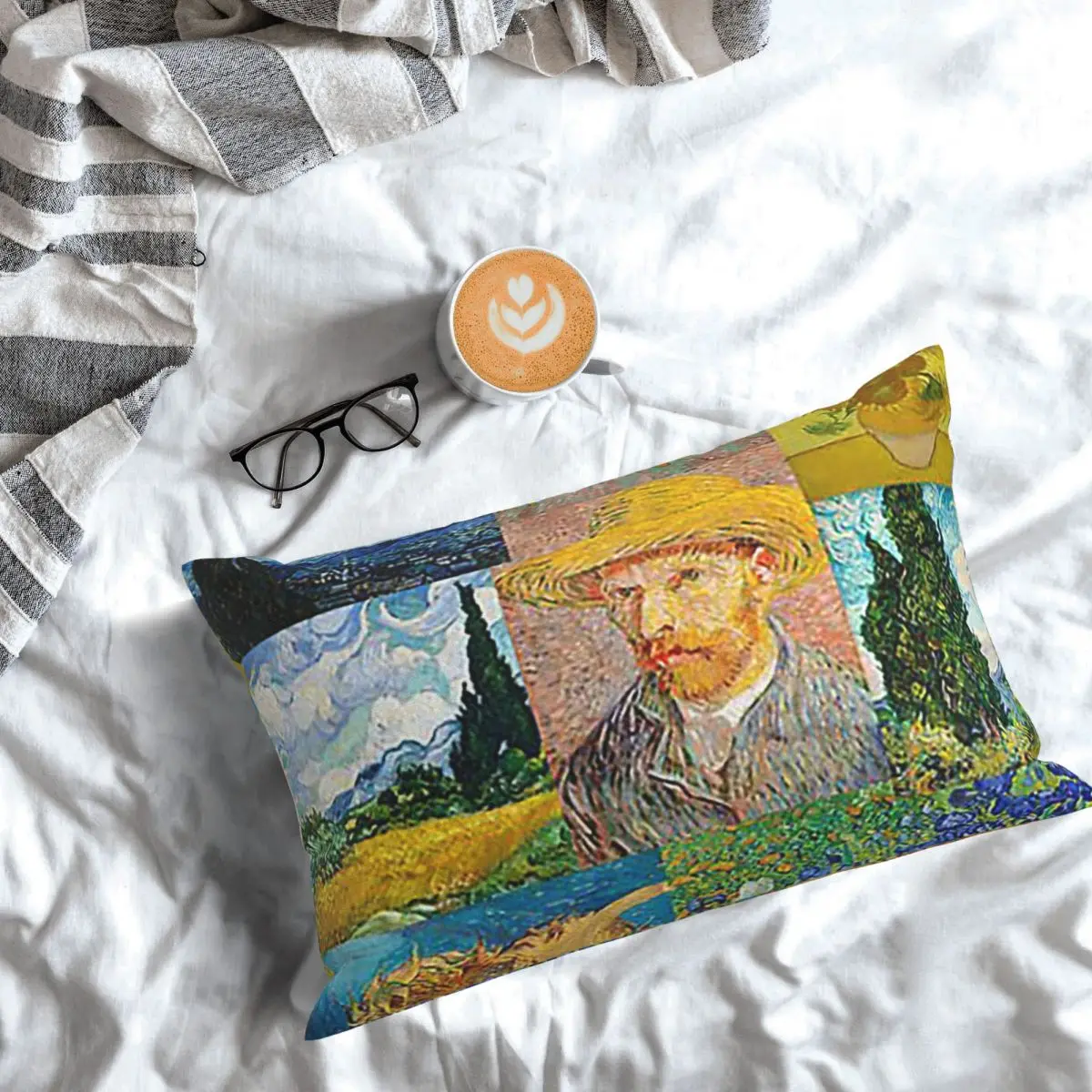 Vincent Van Gogh Paintings Art Collage Rectangle Pillowcase Cushion Cover Decorative Bedroom Bed Home Comfort Throw Pillow