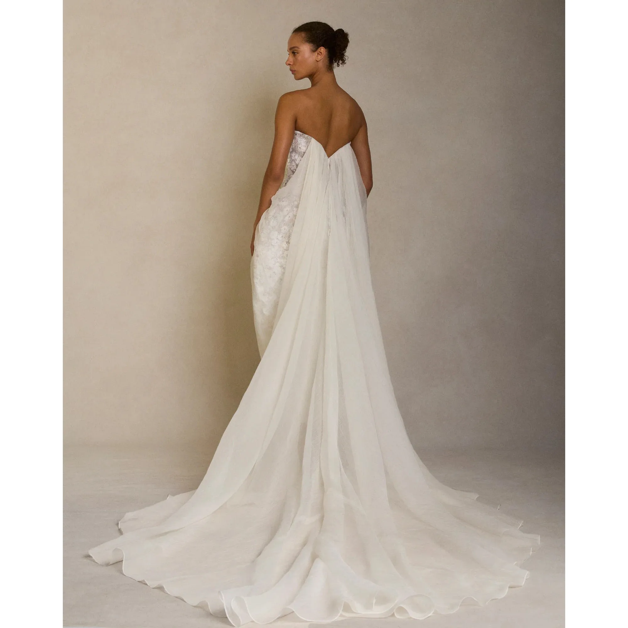 Customized Wedding Dress Strapless Bridal Gowns Trapezoid With Tulle Bridal Dresses Vestidos De Novia