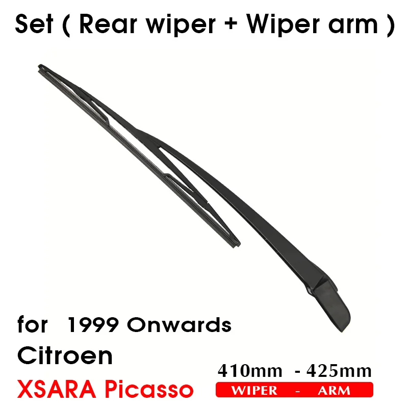 Car Blade Rear Windshield Wiper Arm Blade Brushes For Citroen XSARA Picasso 410MM 1999 Onwards Windscreen Wiper Auto Accessories