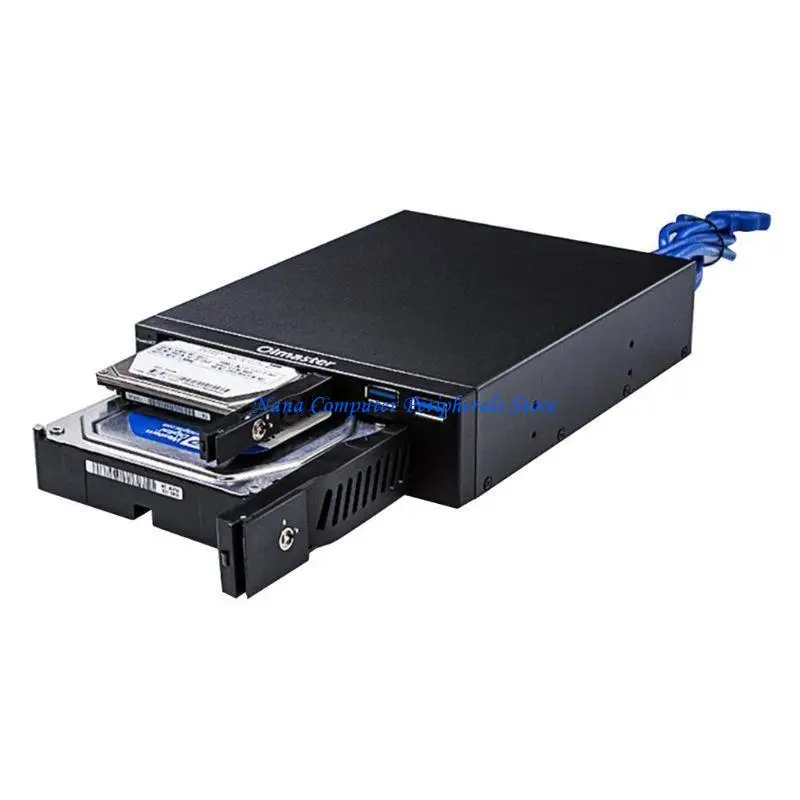 F68C Dual USB Optical Drive Mobile Rack Station العلبة الثابتة القرص الصلب لمدة 2.5/3.5 بوصة HDD #5