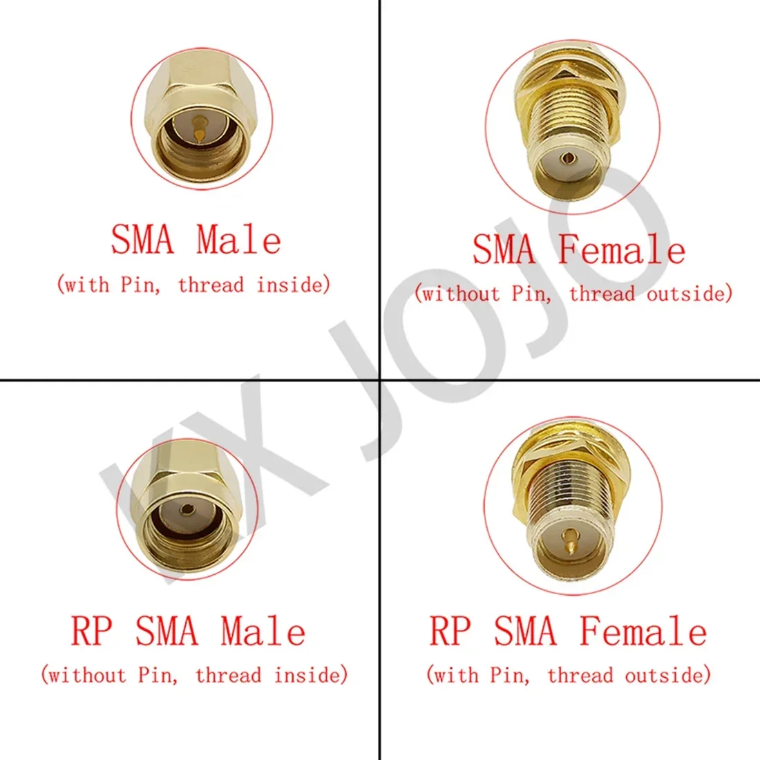 2-10pcs RF/RP SMA Crimp Connector Male/Female Solder for RG174 RG316 RG178 RG188A LMR100 Cable