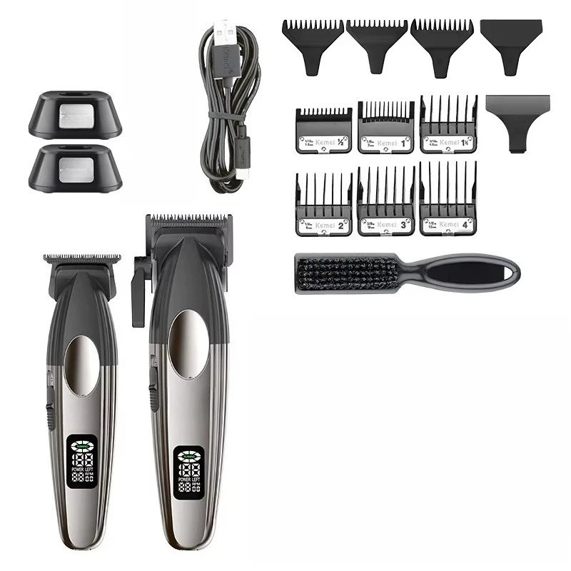 Hair Clippers, Professional Barber Kit, Cordless Men's Grooming Set, Rechargeable Haircut Trimmer