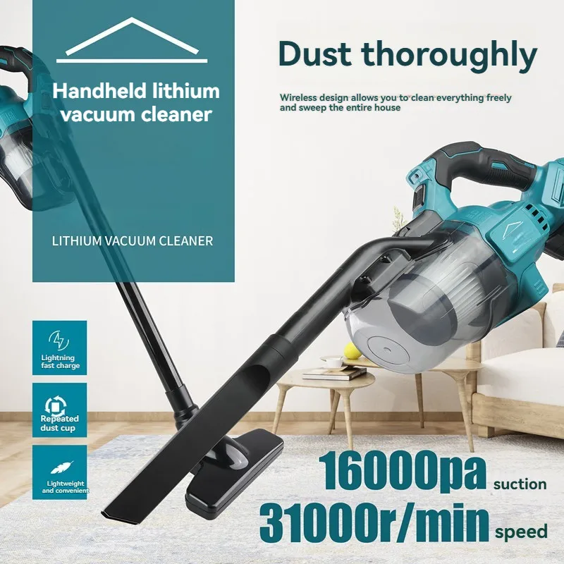 

Беспроводной ручной электрический пылесос 1000 Вт, мощный перезаряжаемый бытовой инструмент для чистки помещений