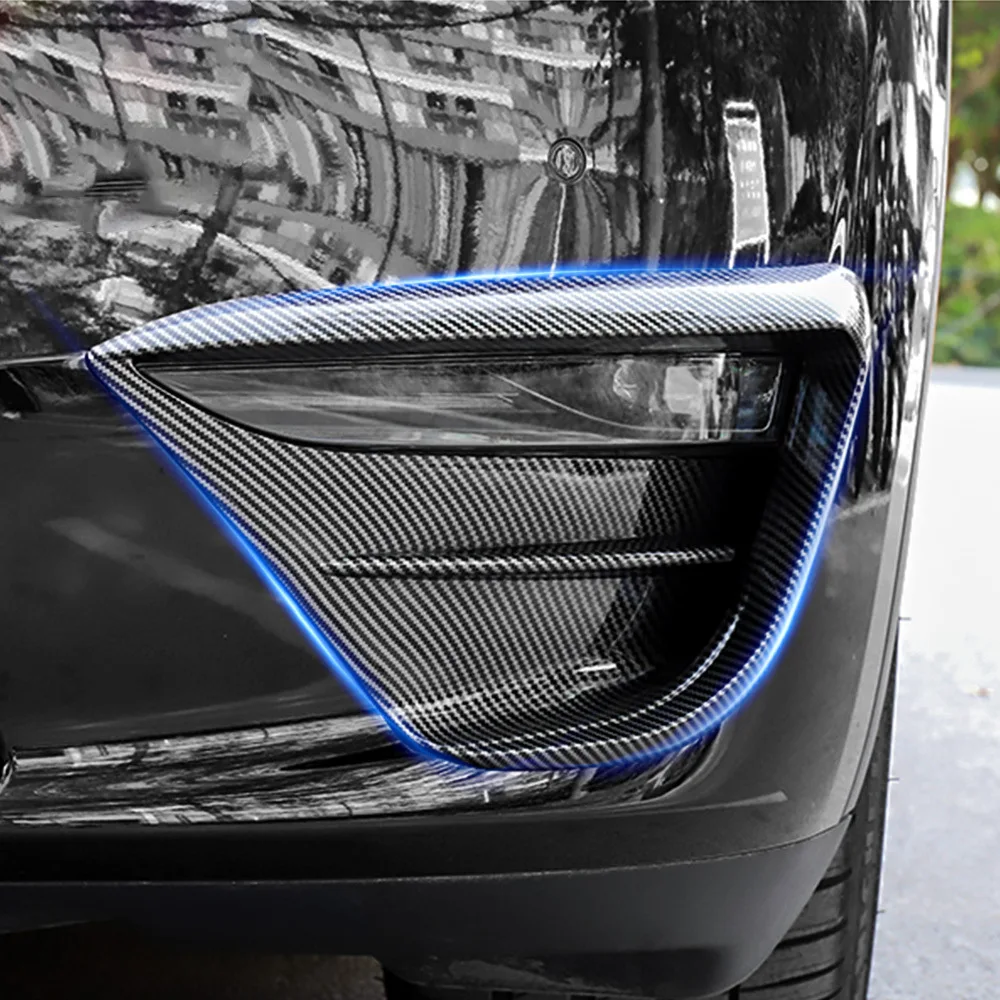 For Tesla Model Y Fog Lamp Spoiler Blade Trim Protective Cover Wolf Tooth Wind Blades ABS Car Decoration Stickers Accessories