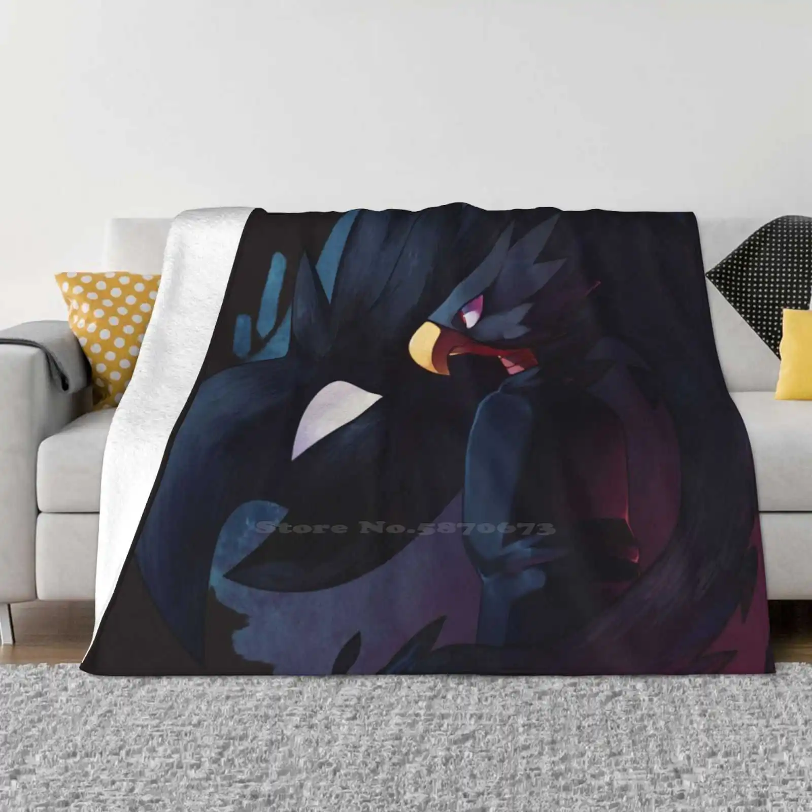 Fumikage Tokoyami Fashion Soft Warm Flannel Blanket Boku No Hero My Academia Fumikage Tokoyami Allmight Mha Manga Japan Shadow